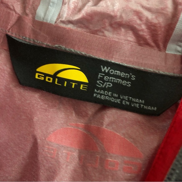 Golite Trinity 3-Layer Liteshell Jacket size Small Waterproof Breathable Red - Picture 4 of 8